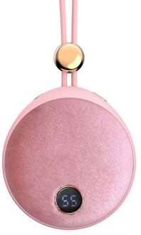 5000Mah Usb Oplaadbare Elektrische Handwarmer Winter Double-Side Verwarming Mini 5V Lange Levensduur Pocket power Bank 2 In 1 Roze