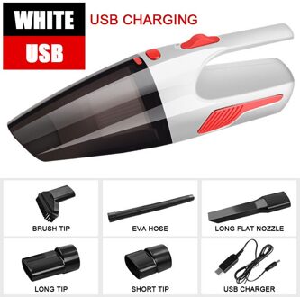 5000Pa Draadloze Auto Stofzuiger Draagbare Handheld Super Zuig Nat/Droog Stofzuiger Voor Thuis Huishoudapparatuur Auto producten wit Cordless
