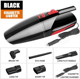 5000Pa Draadloze Auto Stofzuiger Draagbare Handheld Super Zuig Nat/Droog Stofzuiger Voor Thuis Huishoudapparatuur Auto producten zwart Car lader