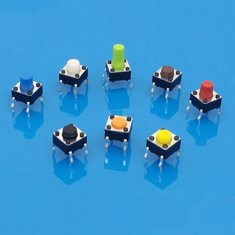 5000pcs Colorful Micro switch 6*6 series 6X6 tact push button switch Vertical DIP 4p orange white red green blue brown yellow