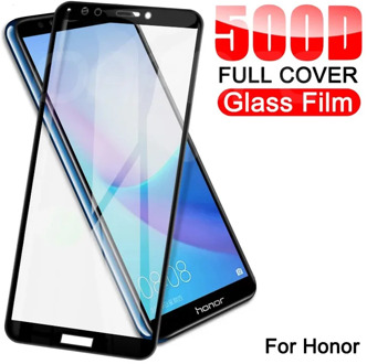 500D Full Cover Protective Glass For Huawei Honor 8X 8A 8C 8S Tempered Glass Honor 7A 7C 7X 7S 9X 9A 9C 9S Play Screen Protector