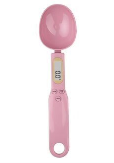 500G/0.1G Draagbare Lcd Digitale Keukenweegschaal Maatlepel Gram Elektronische Spoon Gewicht Volumn Voedsel Schaal Roze