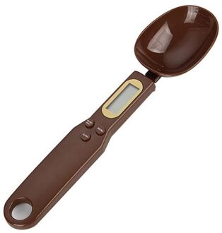 500G/0.1G Nauwkeurige Digitale Maatlepels Keuken Display Lepel Lepel Elektronische Met Keuken Gram Keuken Meetschaal p7D1 bruin