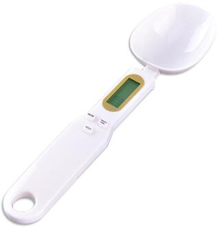 500G/0.1G Nauwkeurige Digitale Maatlepels Keuken Display Lepel Lepel Elektronische Met Keuken Gram Keuken Meetschaal p7D1 wit