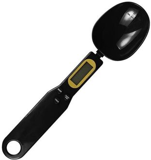 500G/0.1G Nauwkeurige Digitale Maatlepels Keuken Display Lepel Lepel Elektronische Met Keuken Gram Keuken Meetschaal p7D1 zwart