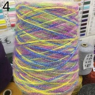 500G Segment Geverfd Mohair Garen Haak Huidvriendelijke Baby Wol Draad Voor Diy Hand Breien Trui Shawl Regenboog puffy Garen 4-500g-TG