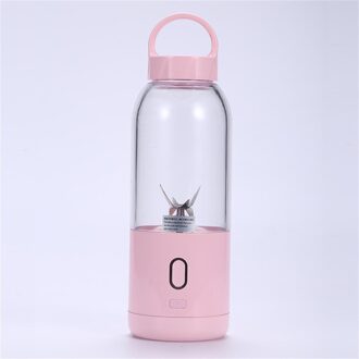 500Ml 3000Mah Draagbare Smoothie Blender Mini Usb Mixer Elektrische Juicer Opladen Vitamer Fruit Juicer Roze