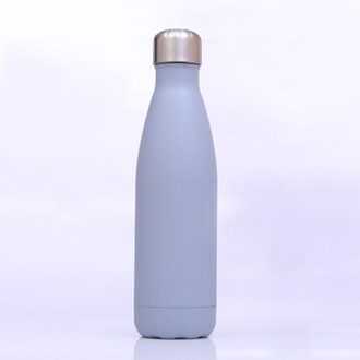500Ml 304 Rvs Bowling Cup Mode Vacuüm Thermos Outdoor Draagbare Sport Thermische Water Drinken Fles koolstof grijs