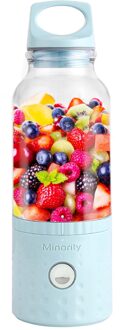 500Ml 4000Mah Draagbare Smoothie Blender Mini Usb Mixer Elektrische Juicer Opladen Vitamer Fruit Juicer blauw