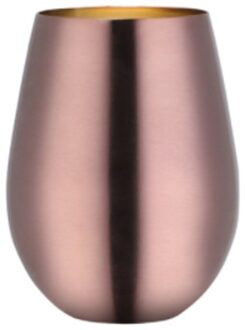 500Ml Bier Wijn Beker Bier Tumbler Cocktail Sap Melk Cup Metalen Drinken Mok roos goud