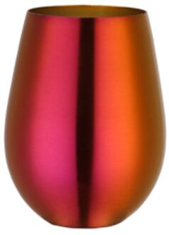 500Ml Bier Wijn Beker Bier Tumbler Cocktail Sap Melk Cup Metalen Drinken Mok Symphony rood