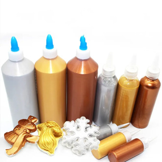 500ml bottle of metallic acrylic paint gold silver bronze Buddha gold graffiti diy wall painting waterproof can not afford