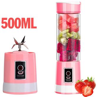 500Ml Draagbare Blender Usb Mixer Elektrische Fruit Groente Juicer Machine Smoothie Blender Food Processor Cup Sap Blender 01
