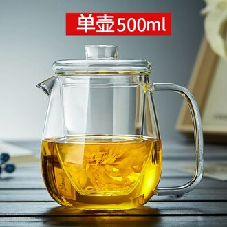 500Ml Grote Transparante Borosilicaatglas Theepot Hittebestendig Grote Clear Thee Pot Bloem Thee Set Puer Waterkoker Kantoor thuis Tool