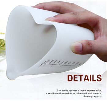 500ML Hartvormige Verdikking Zachte Oven Vochtbestendige Clip-On Cup Siliconen Maatbeker Cake Bakken tool Mold
