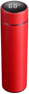 500Ml Intelligente Thermosfles Thermosflessen Temperatuur Display Lcd Thee Water Mok Rvs Geïsoleerde Fles Cup Rood