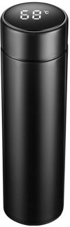 500Ml Intelligente Thermosfles Thermosflessen Temperatuur Display Lcd Thee Water Mok Rvs Geïsoleerde Fles Cup zwart