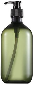 500Ml Lege Plastic Hervulbare Pomp Fles Lotion Shampoo Douchegel Zeepdispenser Fles Outdoor Reizen Licht Groen