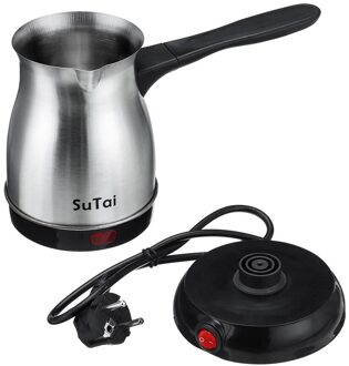 500Ml Mini Koffiezetapparaat Elektrische Pot 800W Thee Melk Warmer Machine Espresso Gekookt Warm Chocolade Melk Pot Machine thee Ketel roestvrij staal