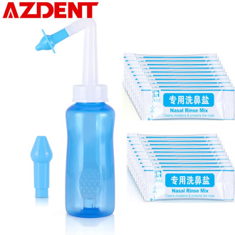 500ML Nasal Wash Cleaner Adults Children + 20 Bags Salt Medical Healthy Neti Pot Nose Cleaning Device Nose Wash Cavity Cleaner