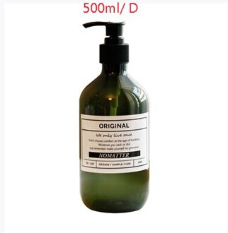 500Ml Outdoor Reizen Pomp Zeepdispenser Badkamer Wastafel Douche Gel Shampoo Lotion Liquid Hand Zeep Pomp Fles Container 500ml D