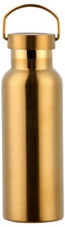 500Ml Rvs Portable Thermos Kopjes Drinken-Ware Thermosflessen Wall Thermos Cup Koffie Thee Melk Outdoor Auto reizen Mok goud