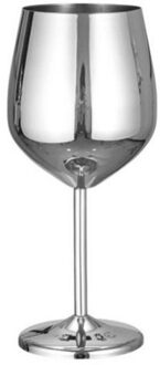 500Ml Rvs Rode Wijn Glazen Bekers Bar Party Sap Drinken Champagne Cup Zilver