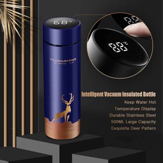 500Ml Smart Thermos Fles Water Led Digitale Temperatuur Display Rvs Koffie Thermische Mokken Intelligente Isolatie Cups BU