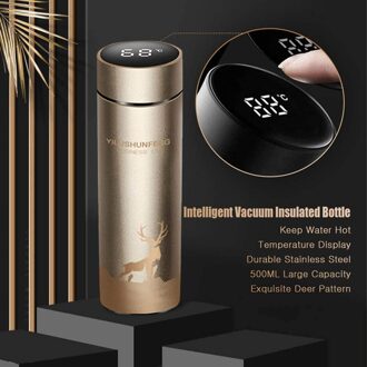 500Ml Smart Thermos Fles Water Led Digitale Temperatuur Display Rvs Koffie Thermische Mokken Intelligente Isolatie Cups GD