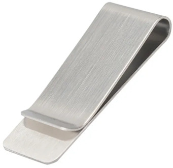 500PC High Quality Stainless Steel Metal Money Clip Fashion Simple Silver Dollar Cash Clamp Holder Wallet for Men Women