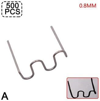 500Pcs 0.6/0.8Mm Nietmachine Plastic Lassen Reparatie Standaard Pre Cut Wave Nietjes Bumper Carrosserie Reparatie Lassen staven Nietje S type