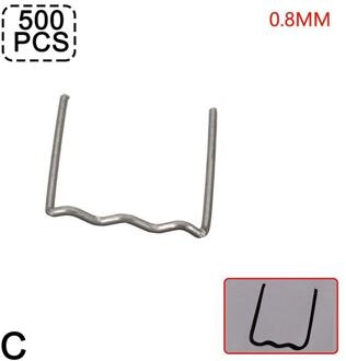 500Pcs 0.6/0.8Mm Nietmachine Plastic Lassen Reparatie Standaard Pre Cut Wave Nietjes Bumper Carrosserie Reparatie Lassen staven Nietje U type