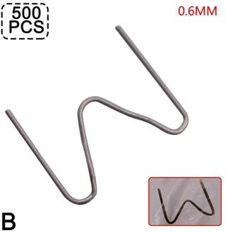 500Pcs 0.6/0.8Mm Nietmachine Plastic Lassen Reparatie Standaard Pre Cut Wave Nietjes Bumper Carrosserie Reparatie Lassen staven Nietje W type