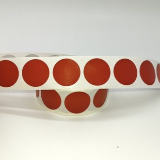 500Pcs 1 "Inch Scratch Off Stickers Ronde 25*25 Mm Blank Voor Geheime Code Cover Home Game bruiloft Bericht rood