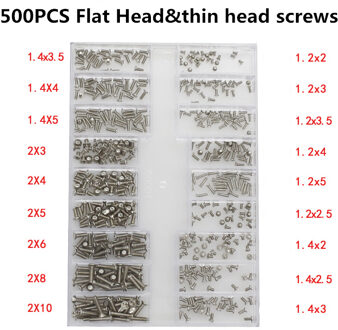 500Pcs 18 Soorten Mini schroef DIY Kit Laptop Computer Monteren Reparatie Schroef Fastener set J