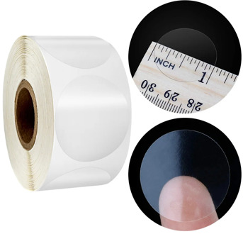 500Pcs A Roll Round Pvc Transparent Sticker Scrapbooking for Package and Evenlope Seal Labels Clear Stickers Waterproof Adhesive