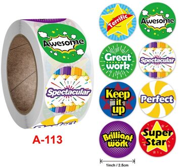 500Pcs Beloning Stickers Aanmoediging Sticker Voor Kids Motivatie Stickers Met Schattige Dieren Voor Studenten Leraren A-113