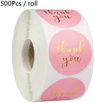 500Pcs Bronzing Dank U Stickers Verpakking Seal Label Scrapbooking Decoratie Handgemaakte Bakken Briefpapier
