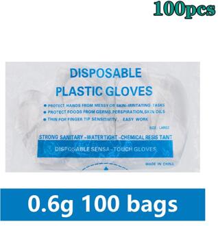 500Pcs Clear Plastic Wegwerphandschoenen Wegwerp Bbq Koken Handschoenen Huishoudelijke Badkamer Sanitair Handschoenen Voor Koken Schoonmaken 100stk