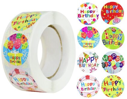 500Pcs Envelop Afdichting Stickers Gelukkige Verjaardag Decoraties Kids Packging Etiketten Tags Scrapbooking Diy Stickers Verjaardag B07