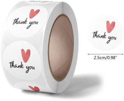 500Pcs Hart Dank U Stickers Seal Label Voor Kleine Winkel Huwelijkscadeau Pakket D7YE 07