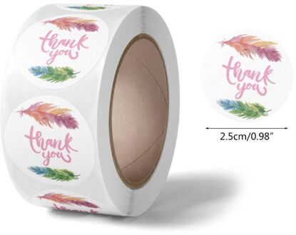 500Pcs Hart Dank U Stickers Seal Label Voor Kleine Winkel Huwelijkscadeau Pakket D7YE 08