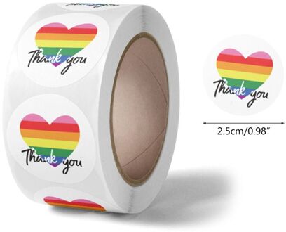 500Pcs Hart Dank U Stickers Seal Label Voor Kleine Winkel Huwelijkscadeau Pakket D7YE 10