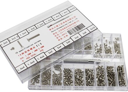 500Pcs Horloge Achterkant Schroef Rvs Schroef Cross Boxed Horloge Reparatie Tool