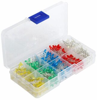 500Pcs Led Diode Kit 3Mm Wit Geel Rood Groen Blauw Led Light Emitting Diodes Diverse Kit Diy Leds set Lamp Lamp