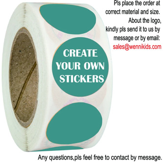 500PCS/lot 2.5-8cm Custom LOGO Wedding Sticker Personalized Design Your Label Gift Box Birthday Party Seal Sticker Self-adhesive