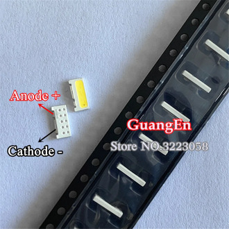 500PCS Original For LUMENS Edge SMD LED 7032 6V 1.4W 200mA Cool White High Power For Samsung TV Backlight Lamp bead 2-chip