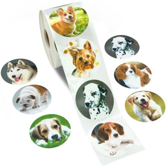 500pcs per lot 8 designs Cute Husky Corgi Pet Dog Decorative Stickers Scrapbooking as reward sticker stationery teacher for kids