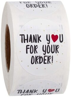 500Pcs/Roll Ronde Pakket Stickers Mini Ronde Verpakking Sticker Dank U Voor Uw Bestelling Letters Print Afdichting Labels craft