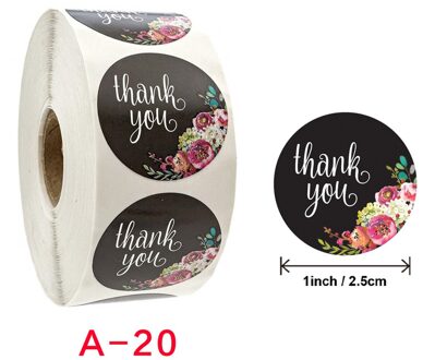 500Pcs Roll Seal Label Handgemaakte Custom Sticker Knippen En Plakken Bloem Handgemaakte Ambachten Decoratie Dank U Seal Sticker A-20